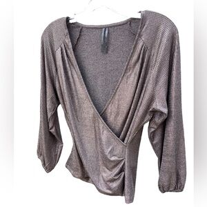 Anthropologie Rose Gold 3/4 length sleeve Shirt